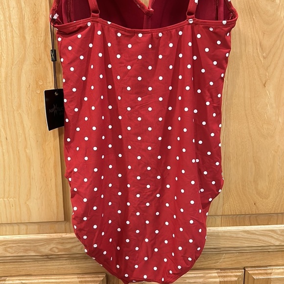 NWT! Niptuck Retro Polka Dot One Piece Swim - Picture 7 of 11